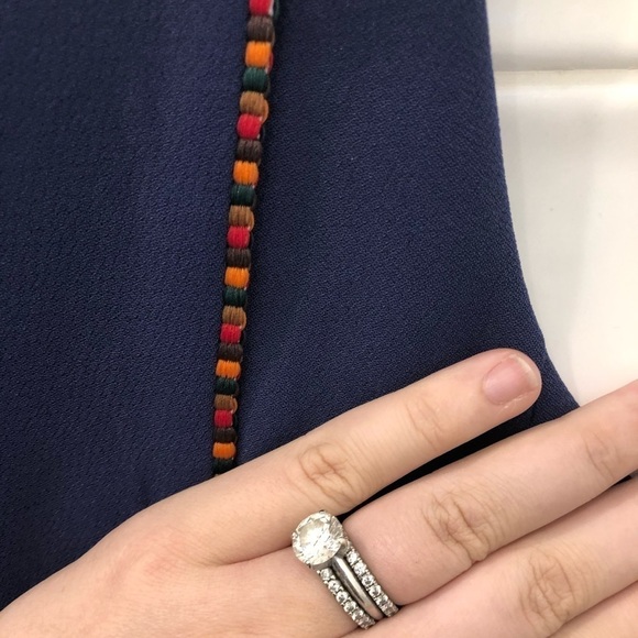 BCBGENERATION Side-Cut Embroidered-Trim Dress - Picture 5 of 10